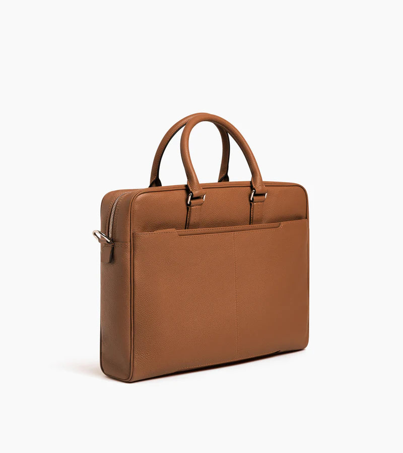 Mallette 15" en cuir noir